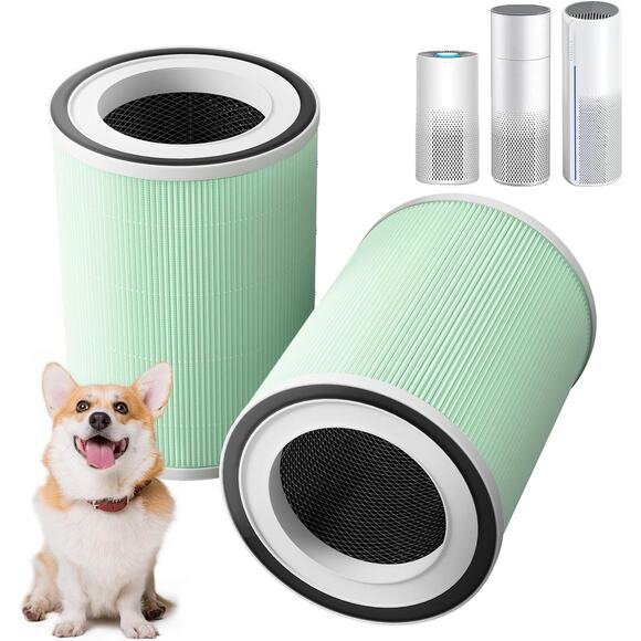 2 Pack H13 True HEPA Replacement Green KILO Pet Filter for KILO Pet Filter - Picture 5 of 10